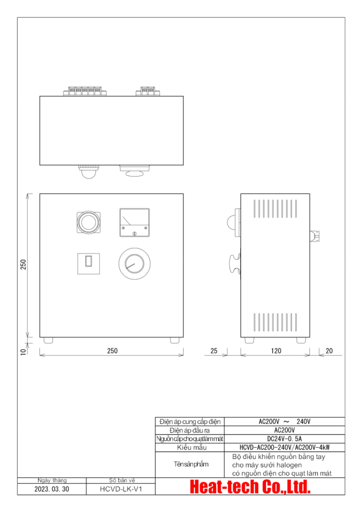 Bộ dụng cụ thí nghiệm R&D Máy sưởi điểm halogen LKHPH-120FA/f45/200V-1kW +HCVD