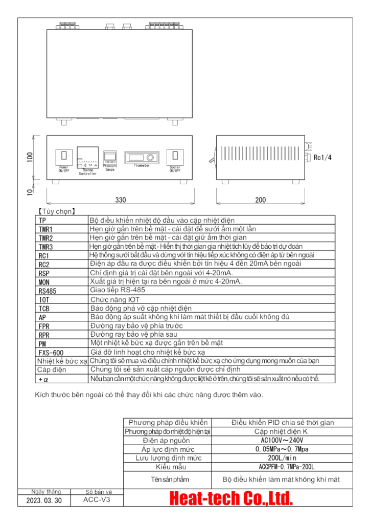 Bộ điều khiển máy làm mát không khí lạnh sê-ri ACC