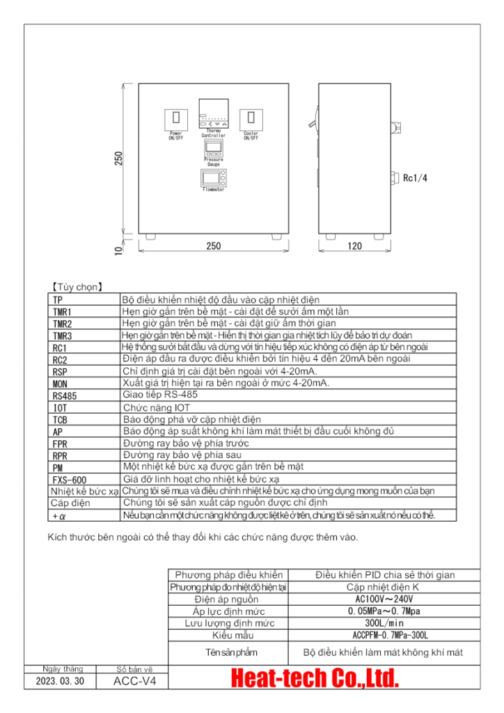 Bộ điều khiển máy làm mát không khí lạnh sê-ri ACC